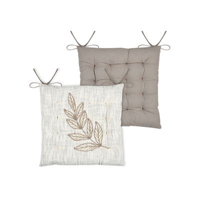 Lot De 4 Galettes De Chaise 9 Points 40x40 Montauban Anthracite Coton Gris Ayh93 1 Frb2