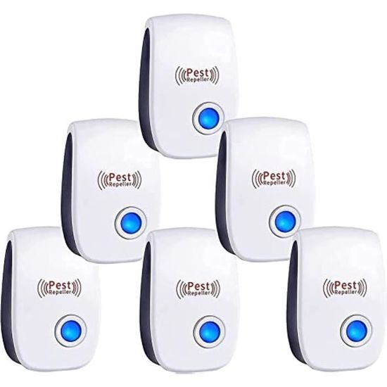 Répulsif Ultrason Anti-Rongeurs Insectes, 6 Pcs Ultrason Anti Moustique Ultrason Souris Et Rats Interieur Repulsif Electronique Insectes Pour Souris Rats Fourmis Araignees Moustiques 87125163