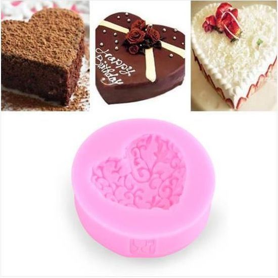 Moule A Gateau Chocolate Fondant Patisserie En Silicone En Forme De Coeur Decoration Outil De Cuisine Cdiscount Maison