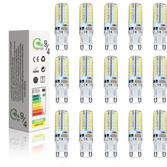 Ampoule LED 15X G9 5W 48 SMD 2835LED Blanc Chaud 400LM - Haute qualité Marque - Classe énergétique A++