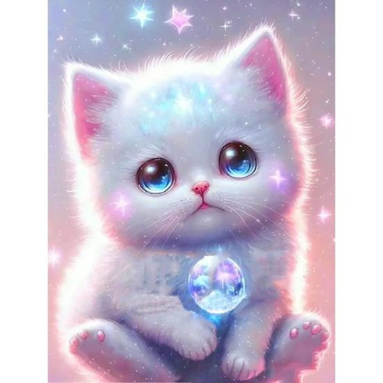 Diamond Painting Chat Noir 5D – Kit Complet 30x30 Cm – Pour Adultes Débutants – Loisir Créatif Anti-stress - 11