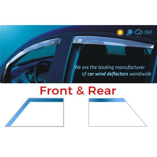 Heko Deflettori Finestrini Per Ford Focus MK1 (1998-2005) – Aerazione Anche Con La Pioggia, Riduzione Rumore Vento, Grigio Fumé, 4 Pezzi