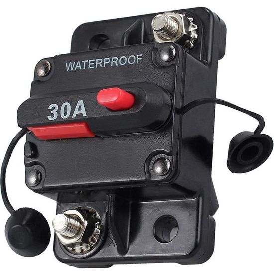 Lot De 2 Disjoncteurs Réarmables 60A 12V-24V - Porte-fusible Voiture/bateau - Réinitialisation Manuelle - Protection Système Audio, électrique