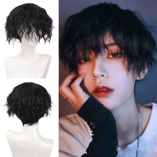 Perruque Noire Lisse SHYLOHAIR Avec Frange - Longueur 47 Cm, Synthétique Résistant à La Chaleur, Taille Moyenne, Neuf Sans étiquette