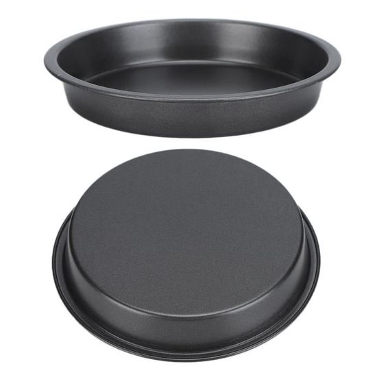 NutriChef Moule à pizza, plateau de cuisson antiadhésif en 2 parties, en acier au carbone robuste sans PFOA et PTFE avec poignées en silicone, idéal pour une pizza maison croustillante, des pains