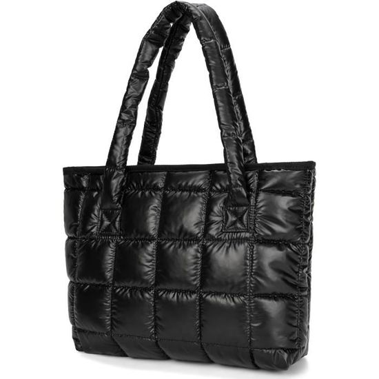Sac à Dos Femme Matelassé Métallique - Grande Capacité, Multi Poches Pour Voyage Ou École - 11