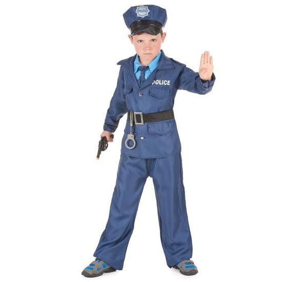 Déguisement policier bleu enfant - M 7-9 ans (120-130 cm) - Cdiscount Jeux  - Jouets