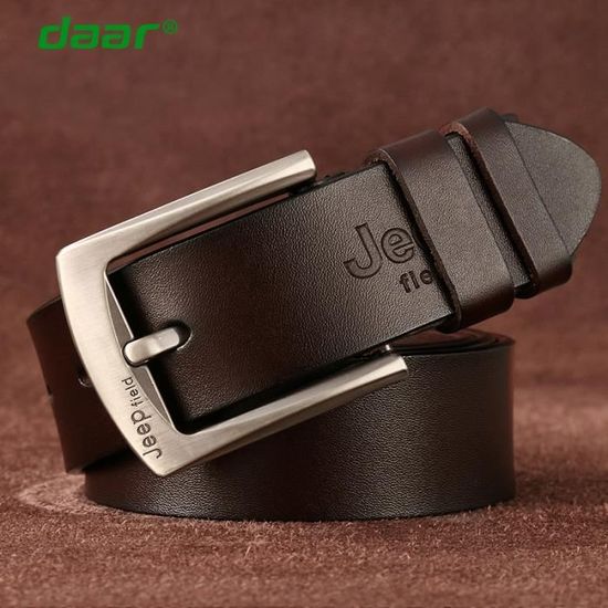 ECELEN Ceinture Homme en Cuir Véritable-Boucle Automatique Élégante,Réglable pour Tenue de Ville