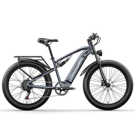 26" Fat Tire Vélo Électrique - Shengmilo Mx05 - 500w Mountain E-Bike - Gris