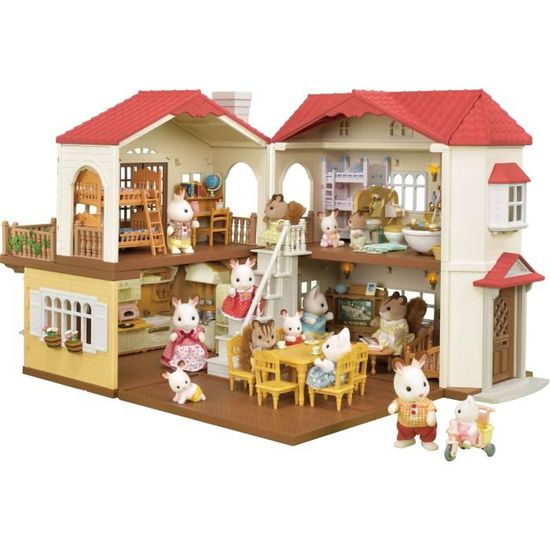 SYLVANIAN FAMILIES - Le Coffret Maison 5504 + 2 figurines + Ameublement -  Les maisons - Cdiscount Jeux - Jouets