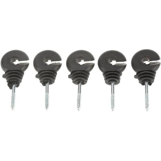 Isolateur Clôture electrique annulaire Fil Câble Ruban noir lot de 25