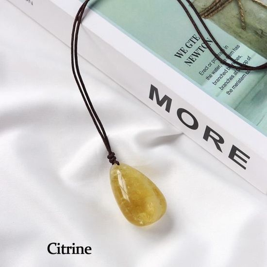 Pendentif Cage Pierres Brutes - Améthyste, Citrine, Tourmaline Noire - Lithothérapie