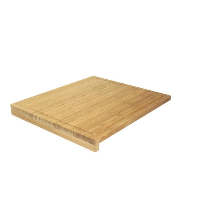 Ambiance Nature 508815 Planche à Découper Bambou avec Rebord 52,5 x 46 x 1,9 cm