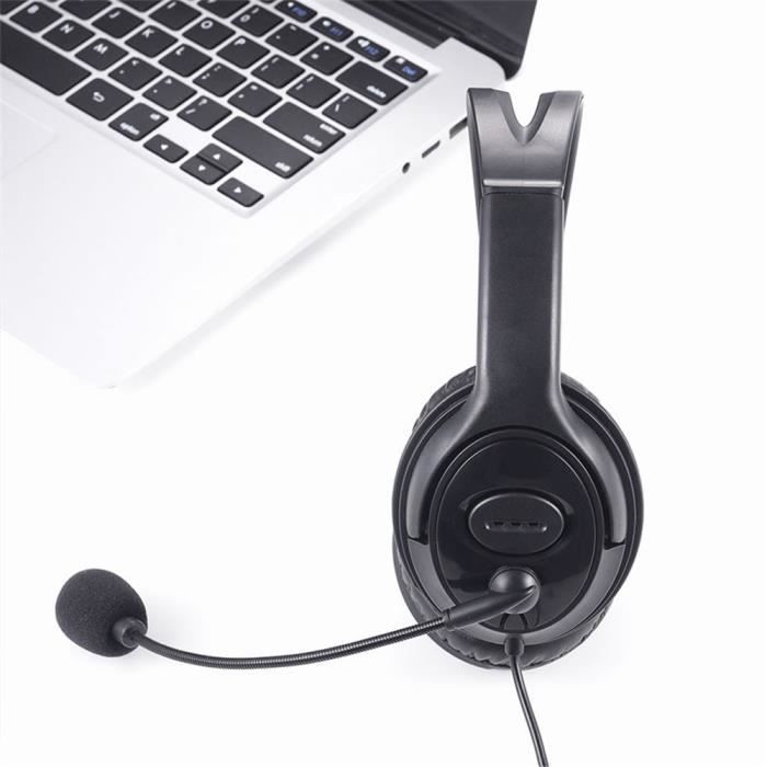 Casque filaire USB avec microphone pour ordinateur