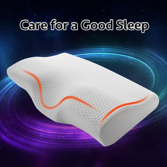 Oreiller cervical en mousse à mémoire de forme rebond lent Soin du cou pour dormir au lit @sky1300