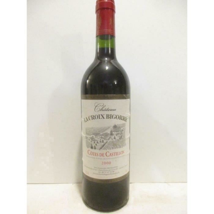côtes de castillon château la croix bigorre rouge 2000 - bordeaux