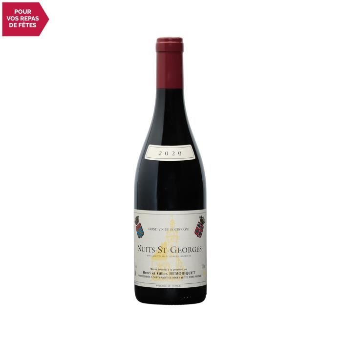 Nuits-Saint-Georges Rouge 2020 - 75cl - Domaine Henri et Gilles Remoriquet - Vin AOC Rouge de Bourgogne - Cépage Pinot Noir