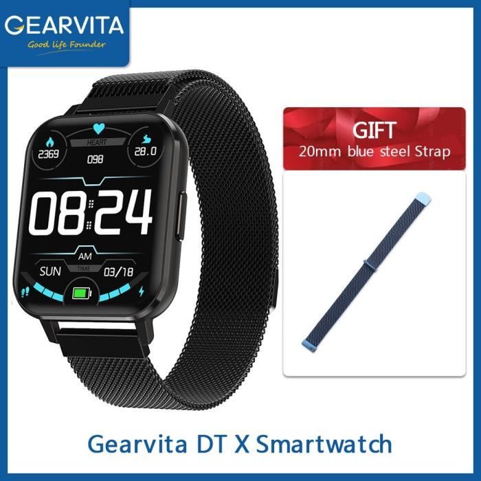 Gearvita DTX Smartwatch DT X 1.78 pouces IP68 étanche ECG fréquence cardiaque 420*485 moniteur de sommeil - B Steel B Steel - WL1606
