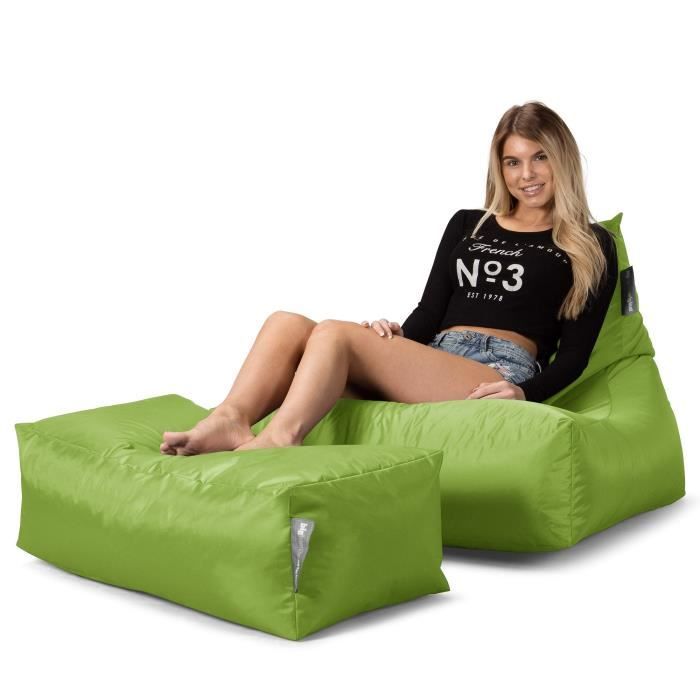 Big Bertha Original, Pouf Extérieur Lounger, Pouf Poire, Vert Acide