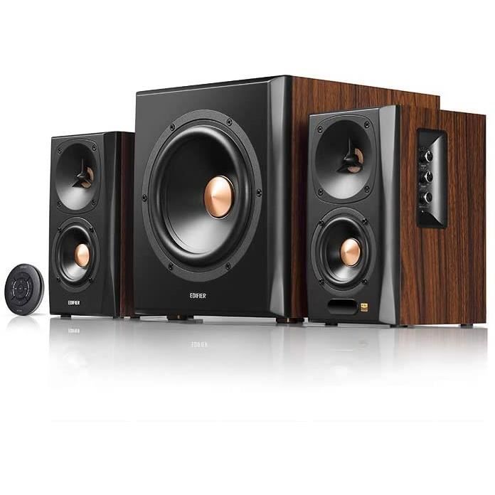 Enceintes bibliotheques Edifier S360DB - Enceintes Bibliothèque et Caisson de Basses 2.1 Bluetooth v4.1 aptX Son sans Fi 10892
