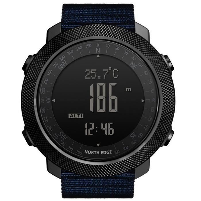 NORD EDGE APACHE Sports De Plein Air Montre Intelligente Métal Rétro-éclairage - Bleu