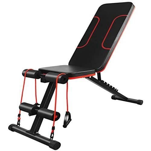 BANC DE MUSCULATION ZZLYY Banc Musculation Pliable Tabouret Haltegravere pour La Maison Et La Salle De Sport Banc Inclineacute P437