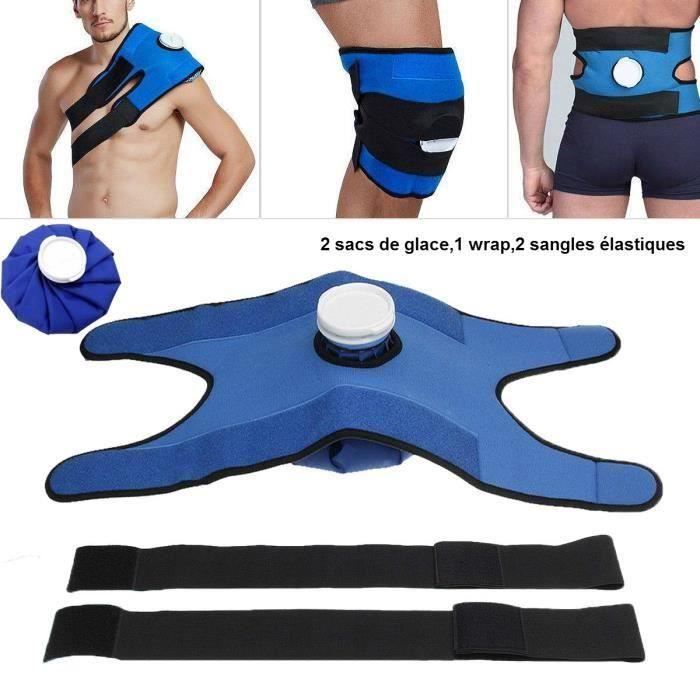 9 Poche Sac de Glace thérapie Chaud Froid Idéal pour les Genoux- épaules-la Taille,2 Sac à Glaçons et Emballage Soulager la Douleur