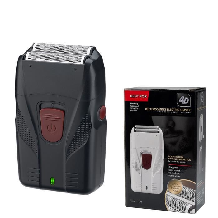 Rasoir Aluminium pour homme Couteau à barbe à mouvement alternatif Portable Peut être utilisé pour chauve-tête d'huile-pousser blanc