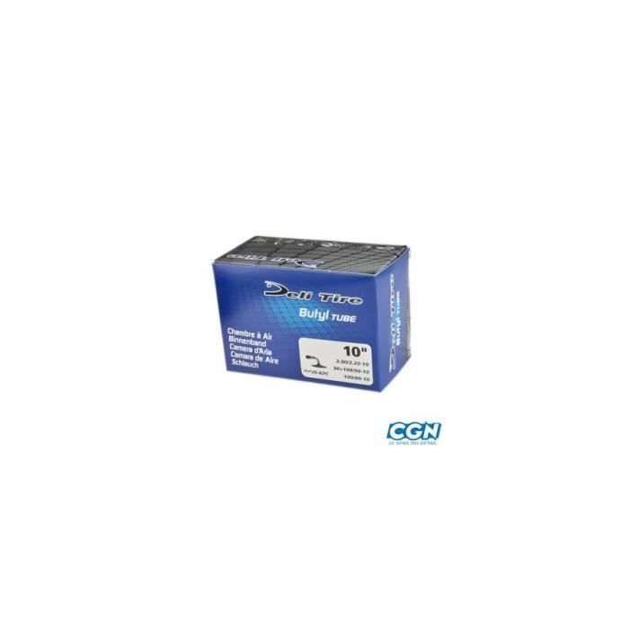 Chambre air scooter 10 - 3.00-3.25x10 / 90/90x10 / 100/90x10 deli (valve coudee 90°)