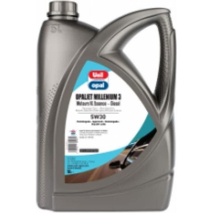 Bidon d huile moteur Unil Opal Opaljet Millenium 3 5W30 FAP - 100% synthétique - 5 litres