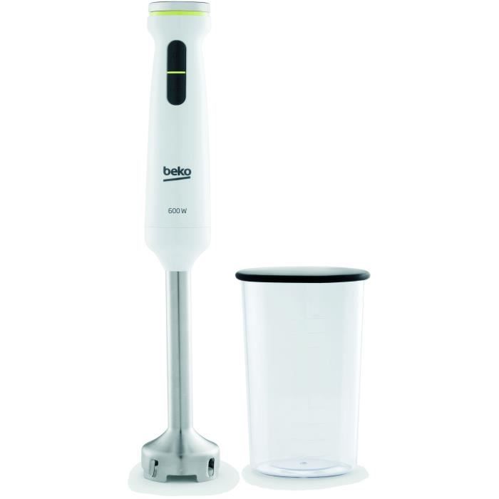 BEKO Mixeur plongeant + verre doseur - HBS7600W - Metropolis Line - 600W