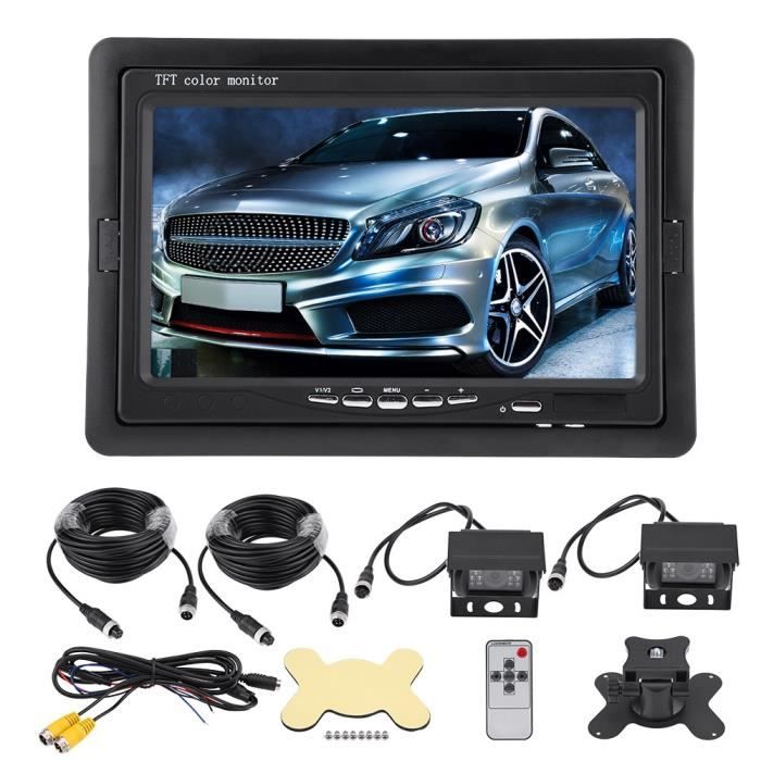 BORLAI® 7 pouces TFT LCD moniteur vue arrière de voiture caméra de recul de recul Vision nocturne pour camion de bus RV