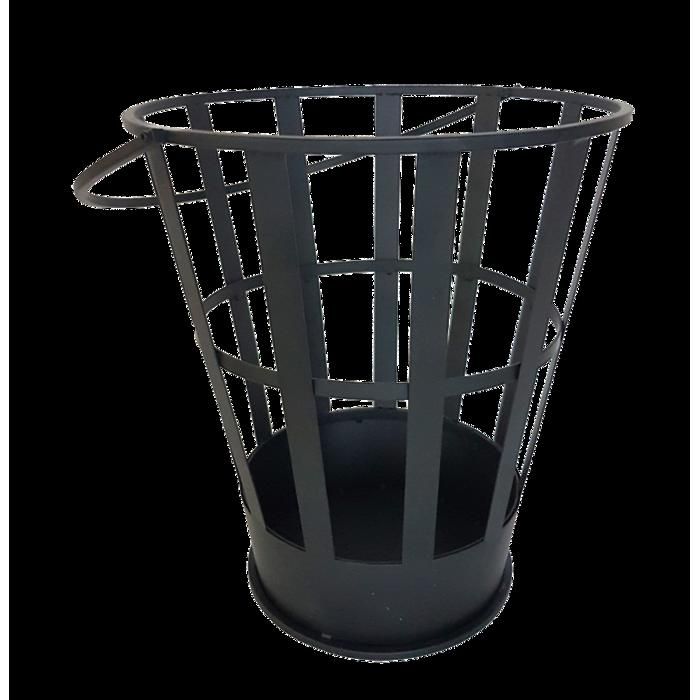 Barbecue - Brasero en forme de seau - L 35 x l 37 x H 40 cm - Fer Noir