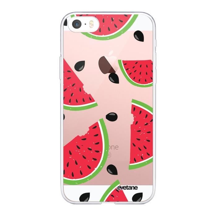 Coque iPhone SE / 5S / 5 360 intégrale transparente Pastèque Motifs Ecriture Tendance Design Evetane