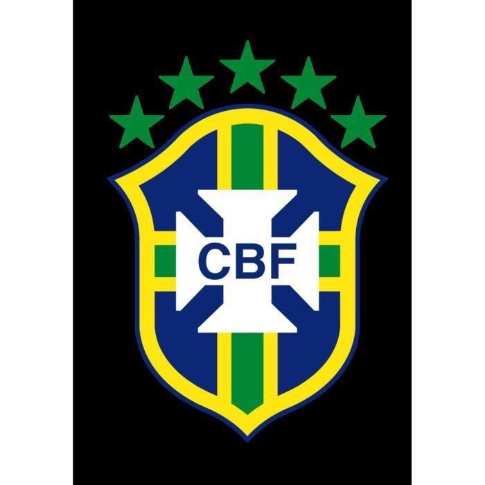 Poster Affiche Blason Bresil 5 Etoiles Football Equipe National Embleme Sport 31cm x 44cm