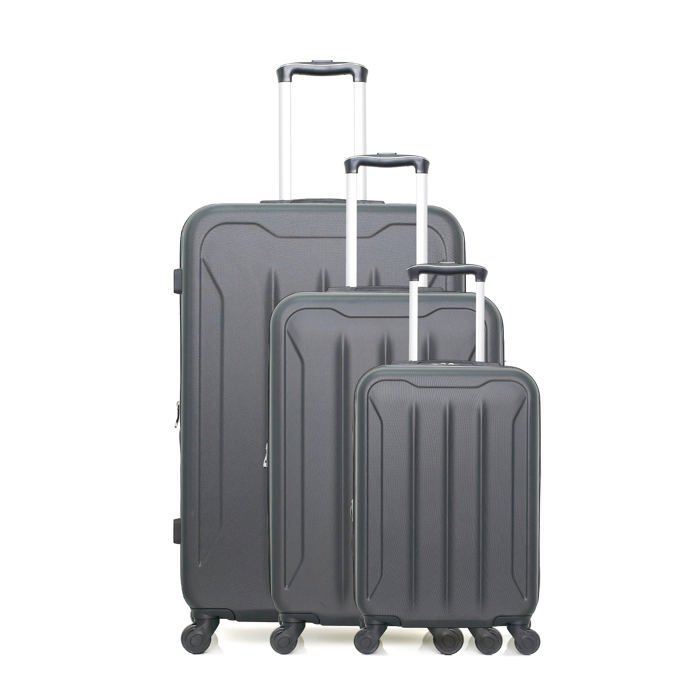 HERO – SET DE 3 - ABS – 75cm – 4 roues – PIRIN-S – GRIS FONCE