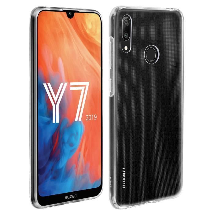 Coque Huawei Y7 2019 Protection Souple Originale Huawei Transparent Blanc