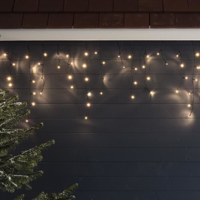 Guirlande Lumineuse Stalactites 300 LED Blanc Chaud Intérieur/Extérieur