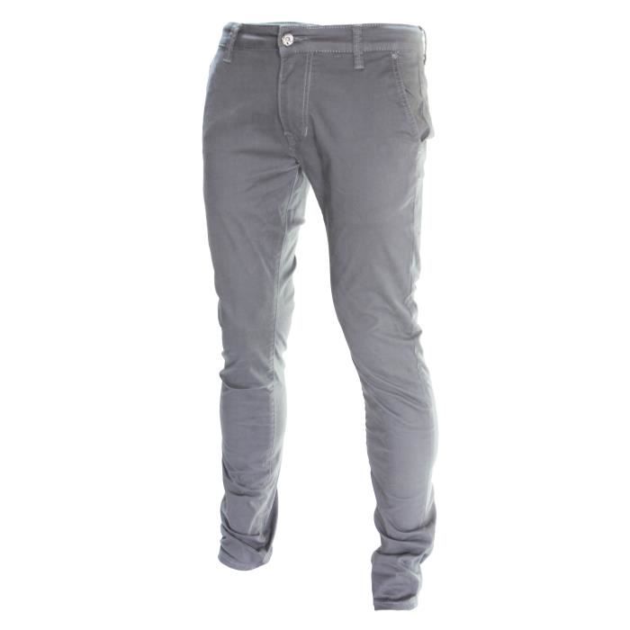 D-Skins - Pantalon chino gris Slim - DK-8511
