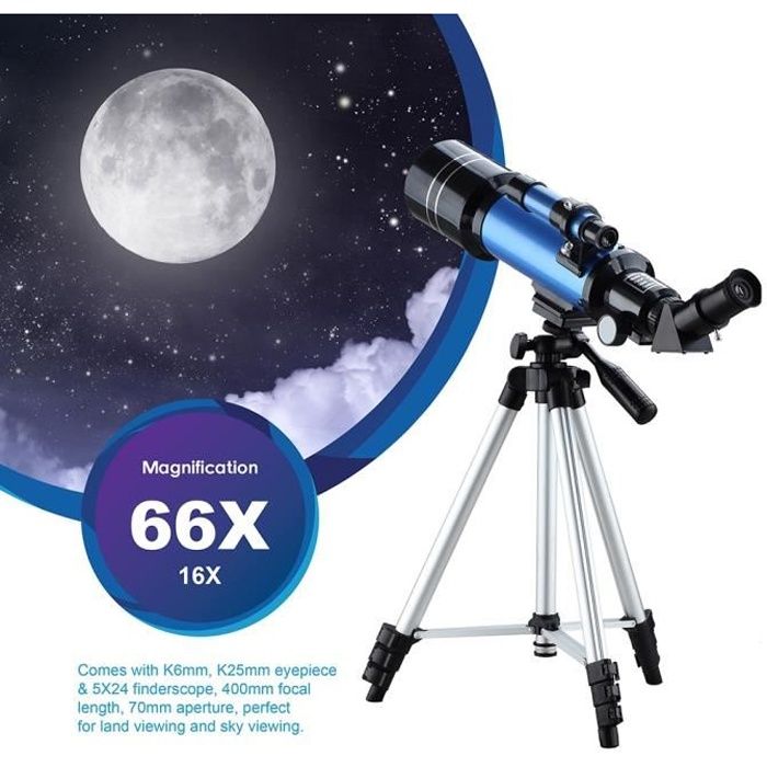 OFELI F40070M télescope astronomique monoculaire avec trépied réfracteur