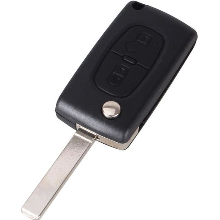 Coque Clé pour Peugeot 207 307 308 3008 5008 807 Expert Partner C2 C3 C4 C8 - CE0523 - 2 Boutons sans emplacement pile Phonillico®