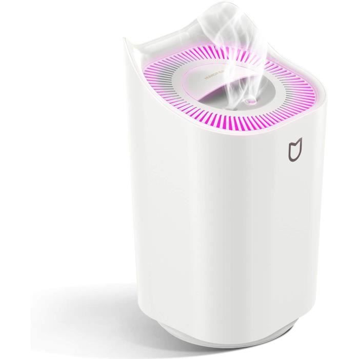 Stillcool® 3L Humidificateur d'air Ultrasonique 7 couleur lumière Diffuseur à brouillard avec double buse pour chambre bureau BLANC