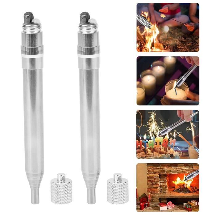 TMISHION Chalumeau 2pcs Briquet Chalumeau Mini Outil Extérieur à Faire du Feu pour Camping-SPR