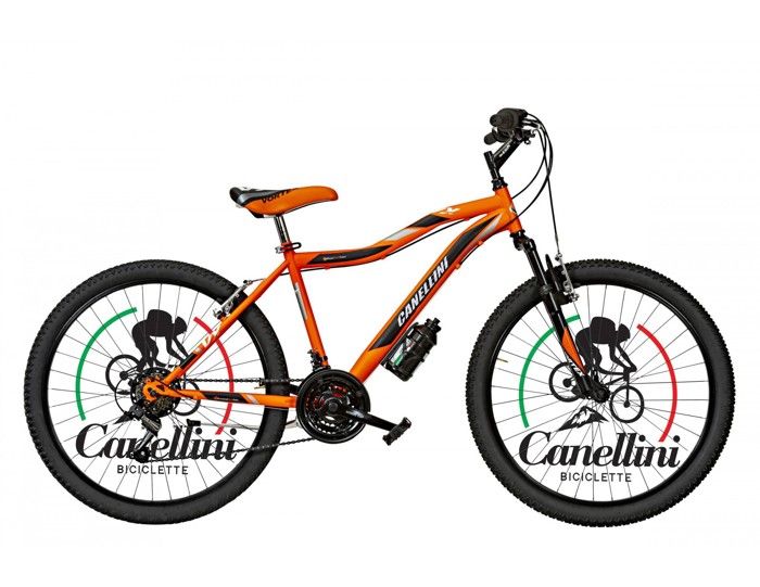 Vélo Enfant Canellini Colorado 20" Full Suspension - VTT Junior Noir/Jaune - 6 Vitesses