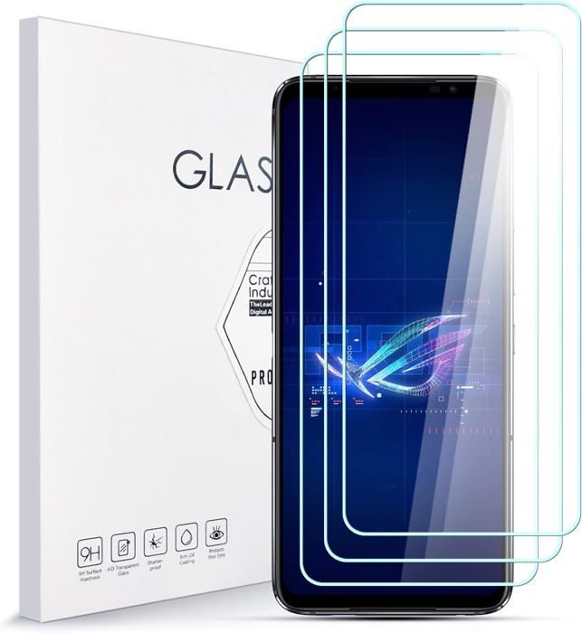 Verre Trempé 9H Pour Asus ROG Phone 5/6/6 Pro/7/7 Ultimate - Protection écran Noir