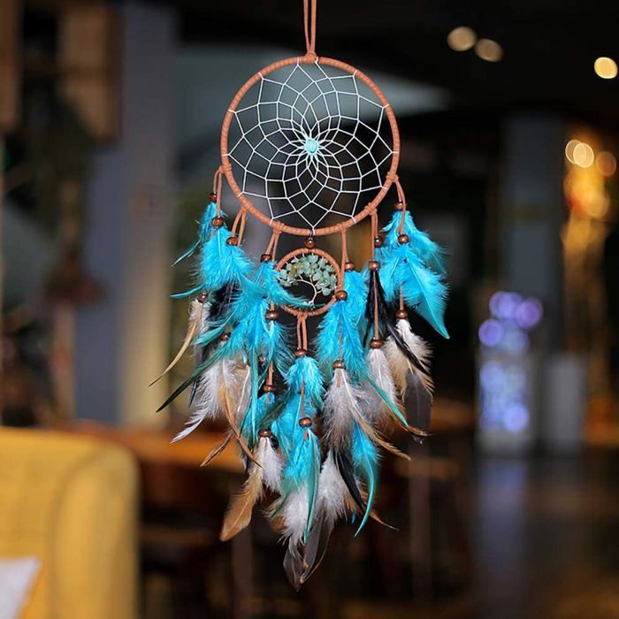 Attrape-Rêves Arbre De Vie Avec Plumes Débardeur - Graphisme Bohème Hippie