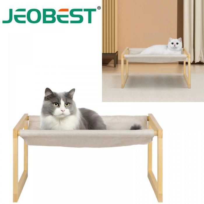 Comparer les prix de JEOBEST.Lit pour animaux Hamac pour Chat sur pied, Lit pour Chat Structure stable 50*40*25cm