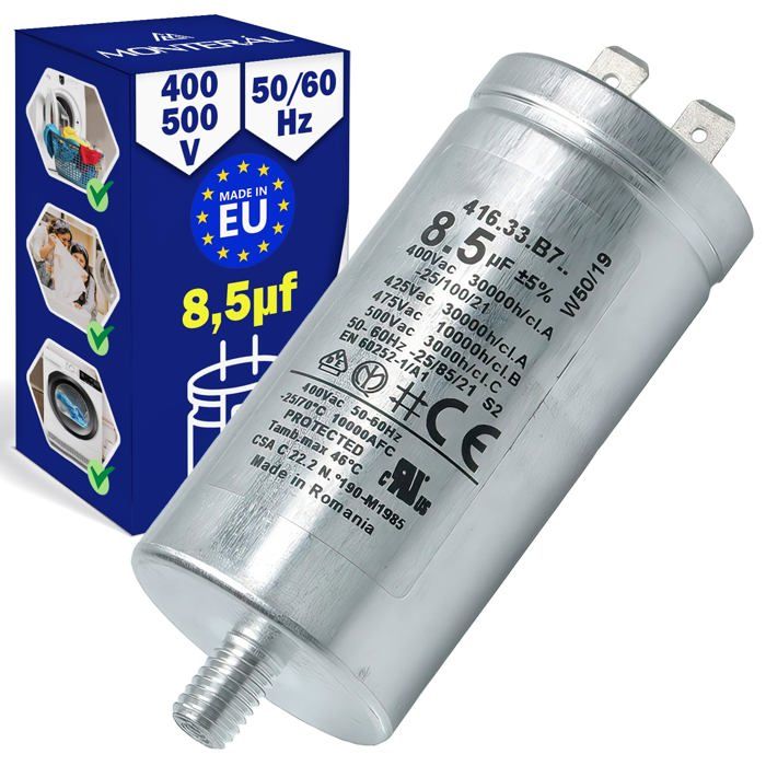 Condensatore Di Avviamento 8,5µF 400V Per Asciugatrici | Codice C00258619 | Compatibile Whirlpool, Indesit - Foto 2