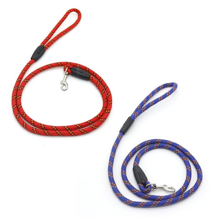 Comparer les prix de Lot de 2 laisses pour petits chiens rouge et bleu 120 cm de long idales pour les promenades quotidiennes avec votre animal Label