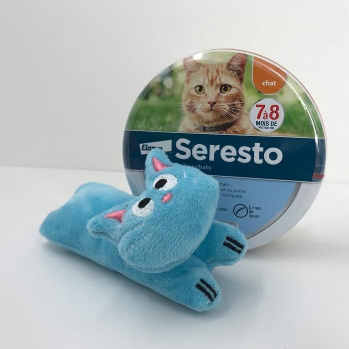 Comparer les prix de Collier antiparasitaire Seresto pour chat contre les puces et les tiques - Un Jouet offert*